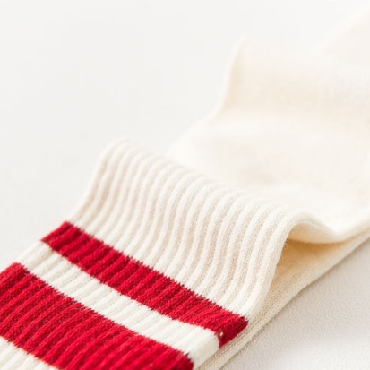 Men's Striped Mid-calf Length Sports Cotton Socks