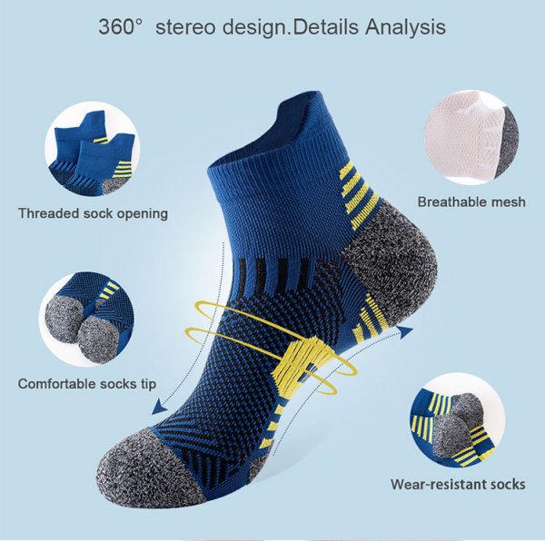 Men's Thick Towel Bottom Breathable Sports Socks