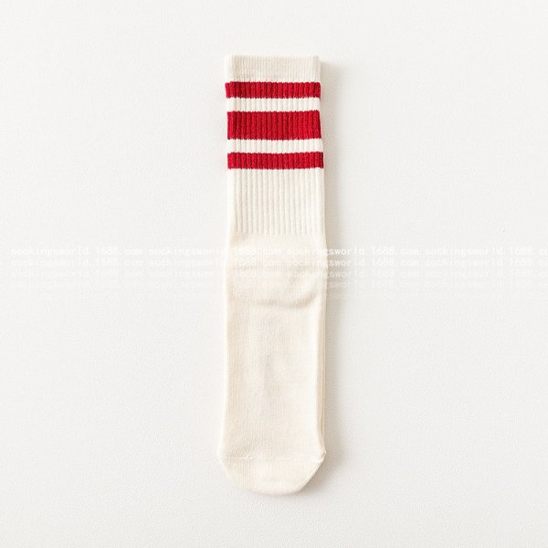 Men's Striped Mid-calf Length Sports Cotton Socks